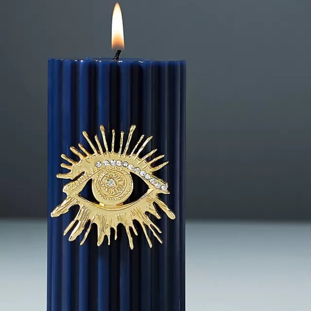 Anthropologie Evil Eye Gold Tone Candle Charm - New in Box